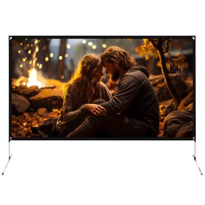 ETOE 120" Outdoor Projektionsleinwand 16:9 – 4K geeignet, 160° Blickwinkel