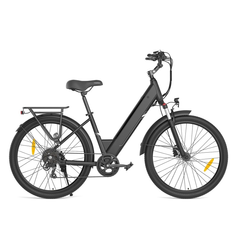 Touroll J1 Pro Trekking E-Bike 100 km 15,6 Ah Hydraulikbremsen Schwarz