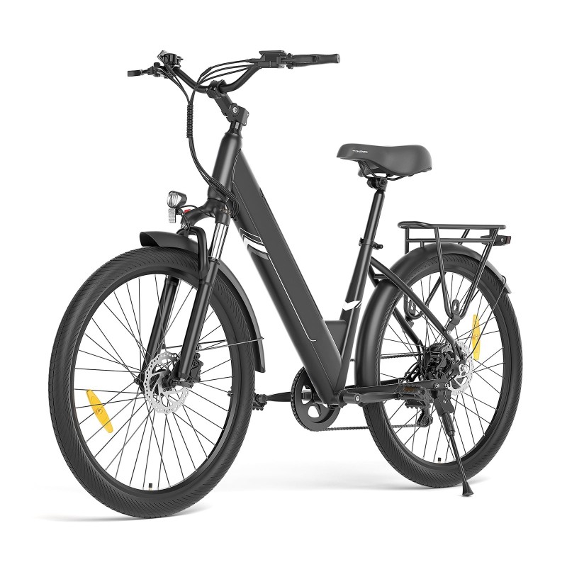 Touroll J1 Pro Trekking E-Bike 100 km 15,6 Ah Hydraulikbremsen Schwarz