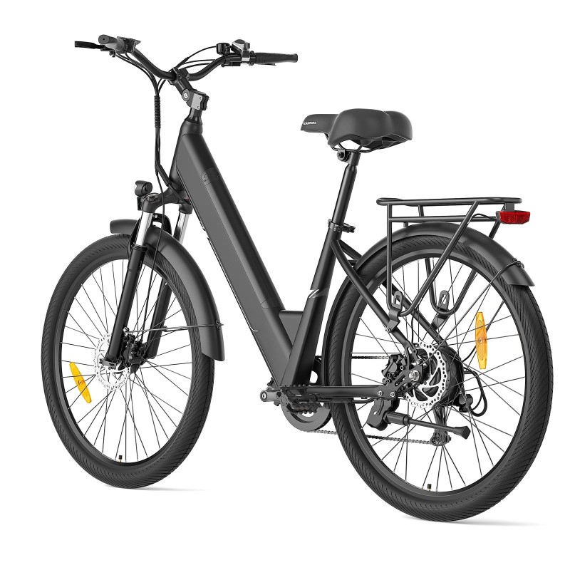 Touroll J1 Pro Trekking E-Bike 100 km 15,6 Ah Hydraulikbremsen Schwarz