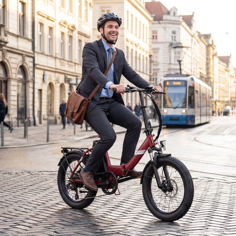 Touroll S3 Pro Klapp-Fatbike Pedelec 27Ah Akku 195 km StVZO 25km/h Rot