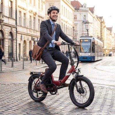 Touroll S3 Pro Klapp-Fatbike Pedelec 27Ah Akku 195 km StVZO 25km/h Rot