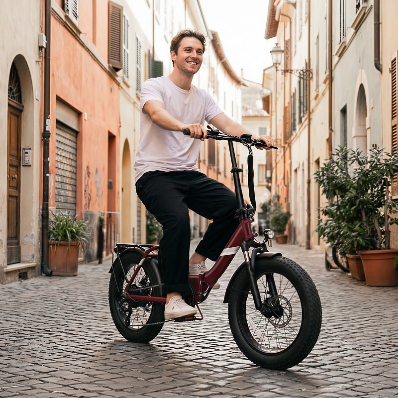 Touroll S3 Pro Klapp-Fatbike Pedelec 27Ah Akku 195 km StVZO 25km/h Rot