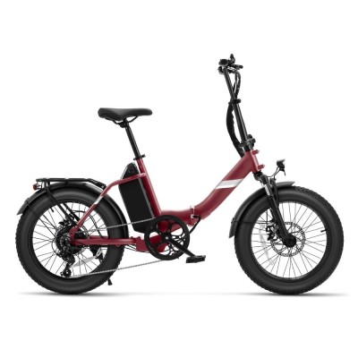 Touroll S3 Step-Thru Klapp-Fatbike City E-Bike 13Ah 65 km Reichweite Rot
