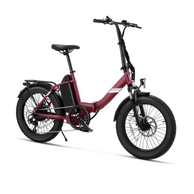 Touroll S3 Step-Thru Klapp-Fatbike City E-Bike 13Ah 65 km Reichweite Rot