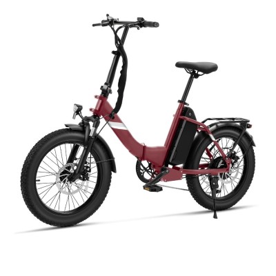 Touroll S3 Step-Thru Klapp-Fatbike City E-Bike 13Ah 65 km Reichweite Rot