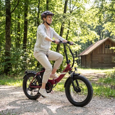 Touroll S3 Step-Thru Klapp-Fatbike City E-Bike 13Ah 65 km Reichweite Rot