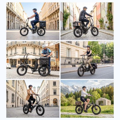 Touroll S3 Step-Thru Klapp-Fatbike City E-Bike 13Ah 65 km Reichweite Rot