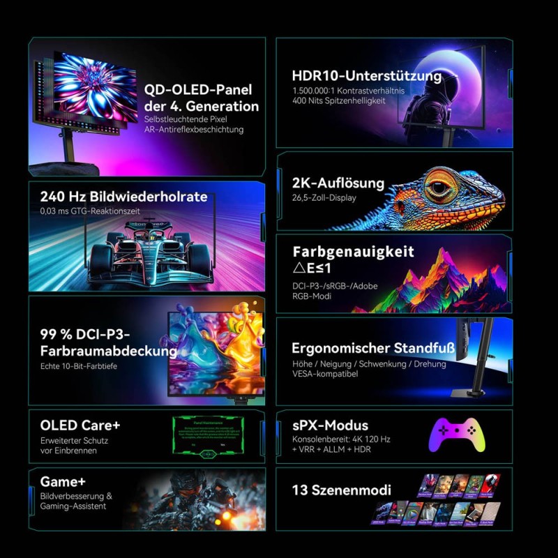 TITAN ARMY G2785S QD-OLED Gaming Monitor 240Hz QHD