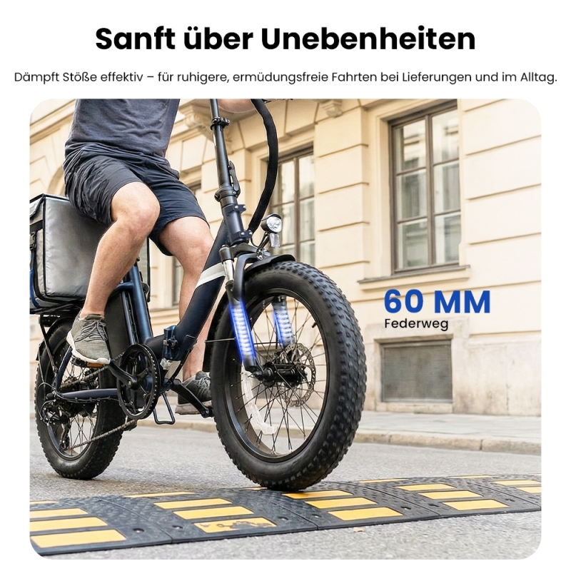 Touroll S3 Pro Klapp-Fatbike | 195 km Reichweite, StVZO Straßenzulassung