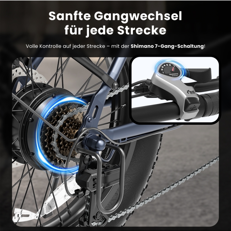 Touroll S3 Pro Klapp-Fatbike | 195 km Reichweite, StVZO Straßenzulassung
