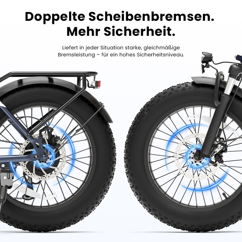 Touroll S3 Pro Klapp-Fatbike | 195 km Reichweite, StVZO Straßenzulassung