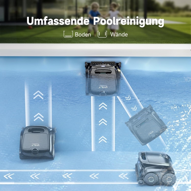 WYBOT B1 Poolroboter kabellos für kleine Pools 120 Min. Laufzeit