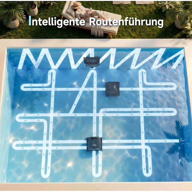 WYBOT B1 Poolroboter kabellos für kleine Pools 120 Min. Laufzeit