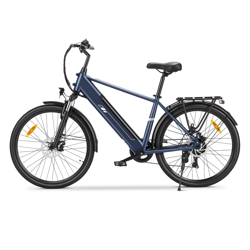 Foride Roamer 2 Step-over City E-Bike 100 Reichweite für Stadtpendler Blau