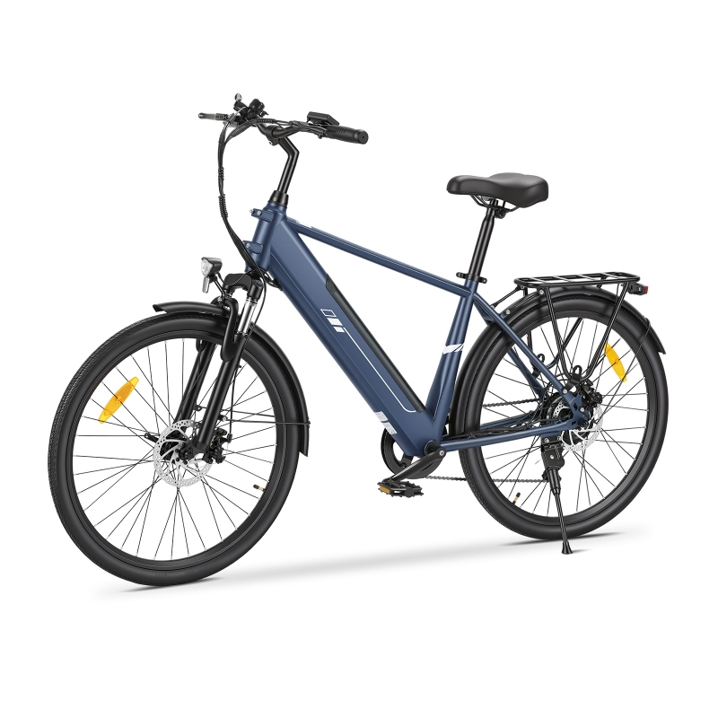 Foride Roamer 2 Step-over City E-Bike 100 Reichweite für Stadtpendler Blau