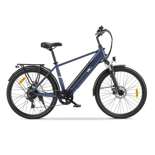 Foride Roamer 2 Step-over City E-Bike 100 Reichweite für Stadtpendler Blau