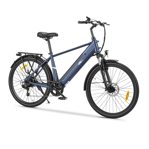 Foride Roamer 2 Step-over City E-Bike 100 Reichweite für Stadtpendler Blau