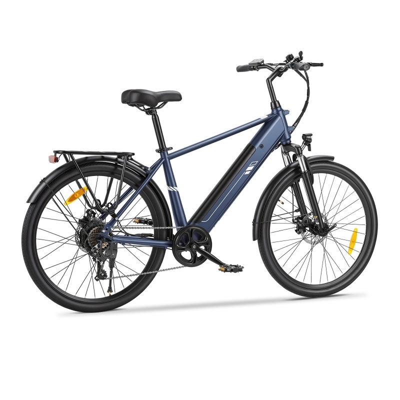 Foride Roamer 2 Step-over City E-Bike 100 Reichweite für Stadtpendler Blau