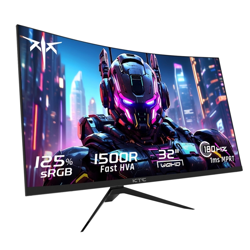 KTC H32S17 Curved Gaming-Monitor 32 Zoll QHD 2560 × 1440 180Hz 1500R HVA-Panel