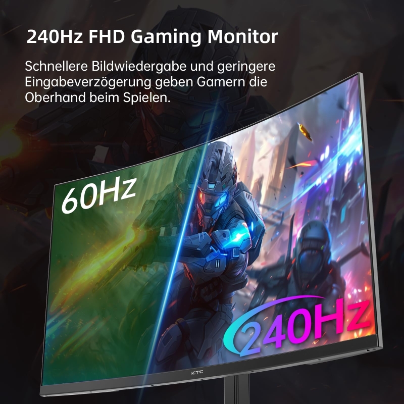 KTC H32S17F Curved Gaming-Monitor 32 Zoll FHD 1920 × 1080 HVA-Panel 240Hz 1500R