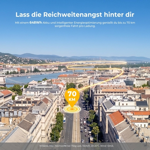 Ausom K20 E-Scooter für Pendler 70 km Reichweite 1100W 2
