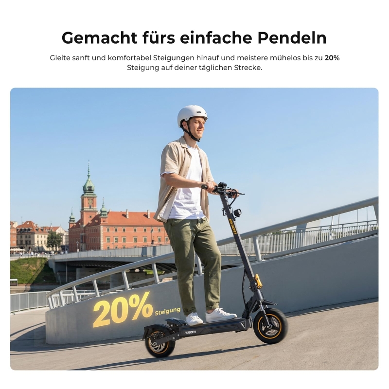 Ausom K20 E-Scooter für Pendler 70 km Reichweite 1100W