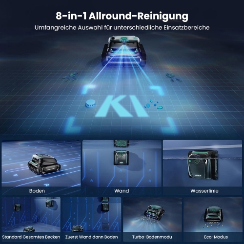 WYBOT S2 Vision Kabelloser Poolroboter mit KI-Kamera für Pools bis 300 m² 2