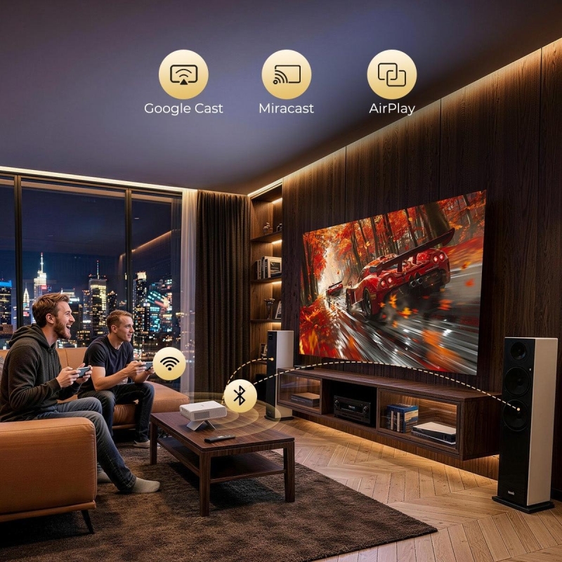 ETOE Dolphin 2 Beamer RGB Laser Google TV Akku