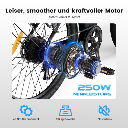 Touroll J1 Trekking E-Bike 27,5" 100km Reichweite 250W StVZO 45 Nm