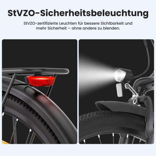 Touroll B1 City E-Bike 26 Zoll Step-Through 250W 90 km Reichweite
