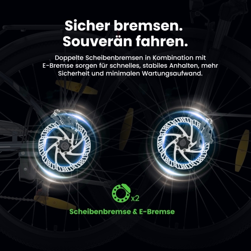 Touroll B1 City E-Bike 26 Zoll Step-Through 250W 90 km Reichweite