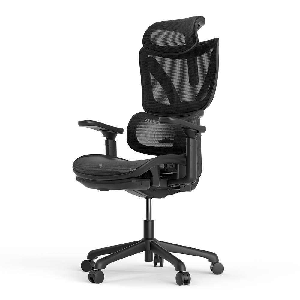 ACGAM CG-5245M Ergonomischer Bürostuhl Verstellbare Lordosenstütze, Fußstütze & 136 kg Belastbarkeit