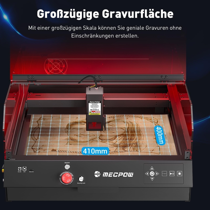 Mecpow X4 Pro 22W Lasergravierer mit Kamera & Gehäuse kaufen | zigbuy