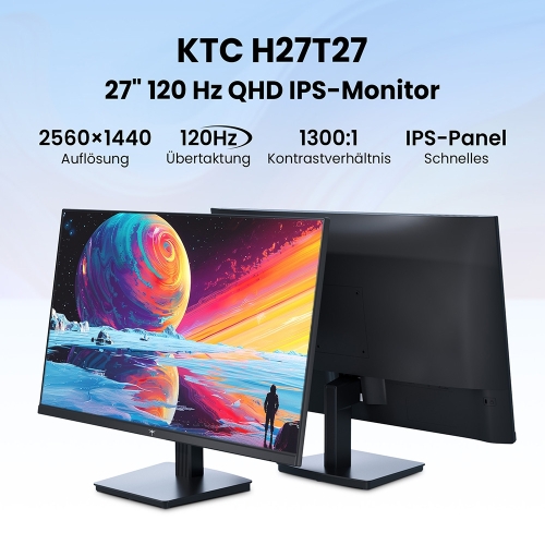 KTC H27T27 27 Zoll QHD Monitor Fast IPS 120Hz 99% sRGB 2