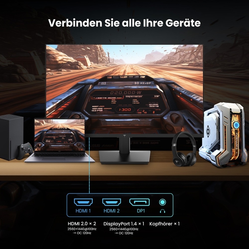 KTC H27T27 27 Zoll QHD Monitor Fast IPS 120Hz 99% sRGB