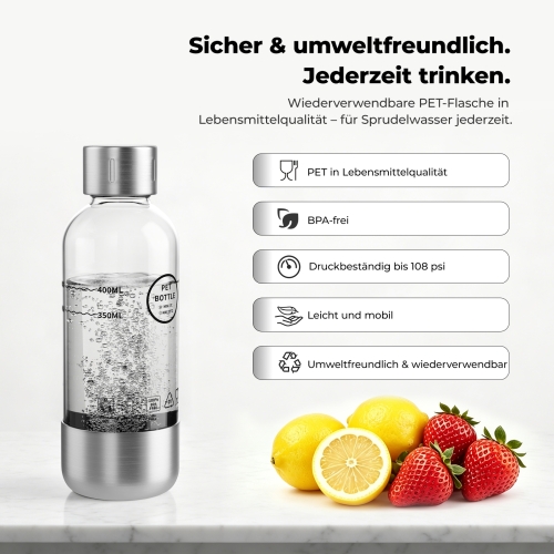 Hydrofast BUB01 PET-Sprudelflasche 400 ml für C300