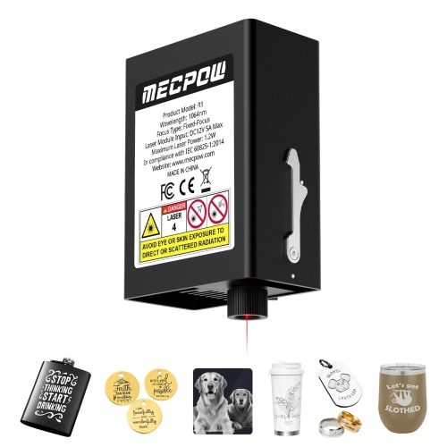 Mecpow X4 Pro 22W Lasergravierer Set mit P150 Rauchabsaugung & R1 1064nm Infrarot-Lasermodul