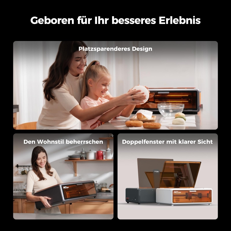 Creality Falcon A1 10W Lasergravierer Set mit Mecpow P150 Rauchabsaugung