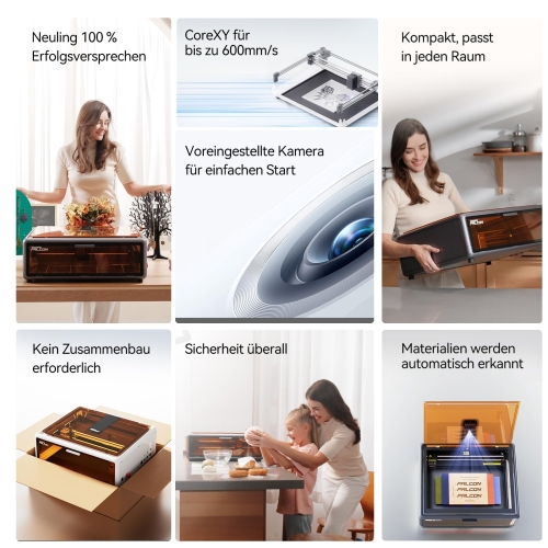 Creality Falcon A1 10W Lasergravierer Set mit Mecpow P150 Rauchabsaugung