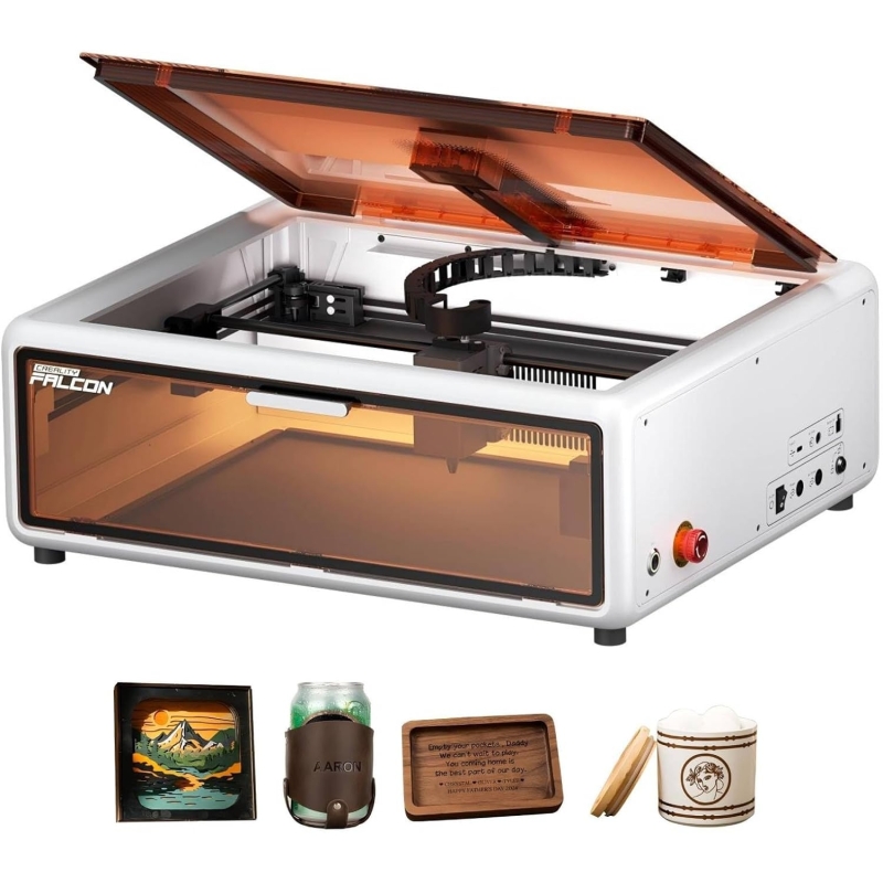 Creality Falcon A1 10W Lasergravierer Set mit Mecpow P150 Rauchabsaugung