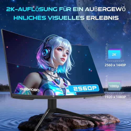 KTC H27S17 Curved Gaming-Monitor 27 Zoll QHD 180Hz