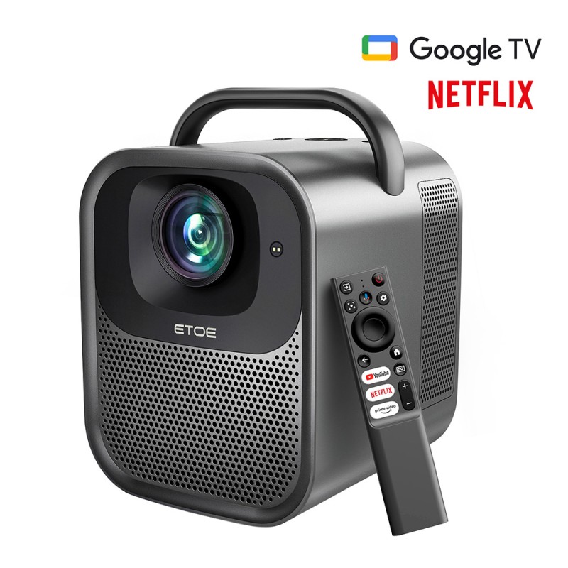 ETOE Seal Pro Beamer 2026 – 1080p Google TV Projektor mit 1300 ANSI Lumen & Auto Fokus