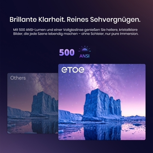 ETOE Starfish 2 Beamer Full HD 1080P mit Google TV