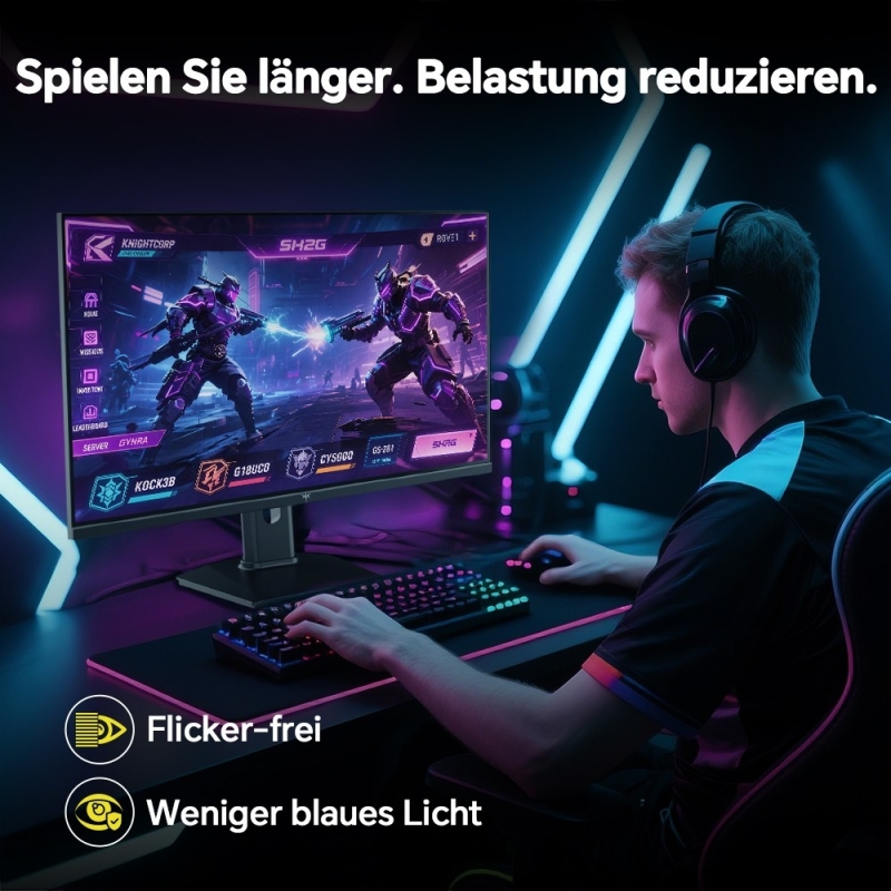 KTC H24T7 Gaming Monitor 24 Zoll QHD 185Hz Fast IPS