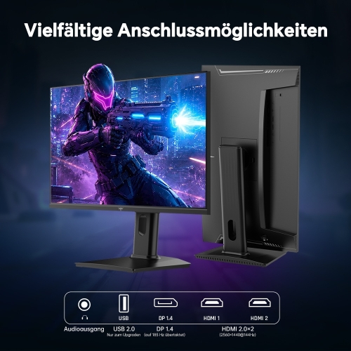 KTC H24T7 Gaming Monitor 24 Zoll QHD 185Hz Fast IPS