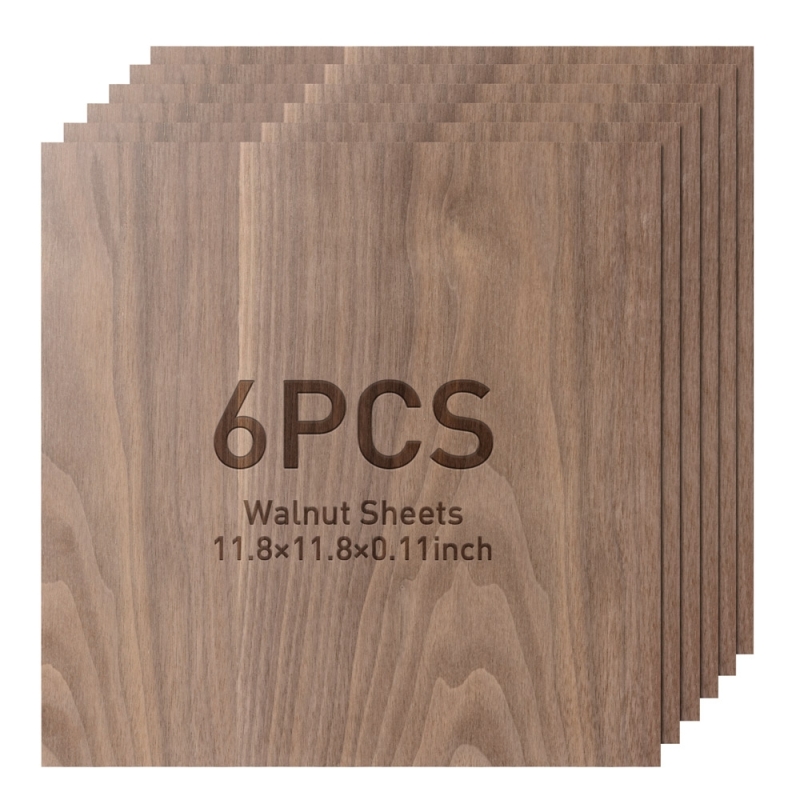 Mecpow AS3 Walnussholz Platten 300×300 mm 6er Set