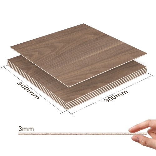 Mecpow AS3 Walnussholz Platten 300×300 mm 6er Set