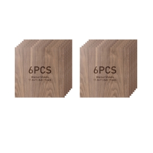 Mecpow AS3 Walnussholz Platten 300×300×3 mm, 12 Stück
