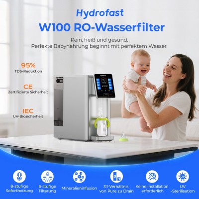 Hydrofast W100 RO-Wasserfilter-Set – inkl. RO-Filter & 4-in-1-Filter